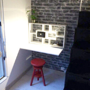 Tabouret à vis - Rouge